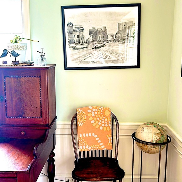 MOD Mandala Organic Blanket Loom Weave Tangerine Gray FLiPSiDE 2 Side 50x60 - Picture 8 of 14